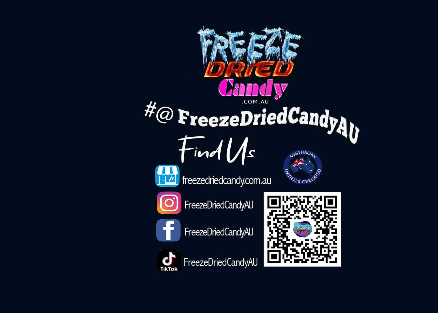 Find Us On The Internet Freeze Dried Candy Lollies Sweets Ice Cream