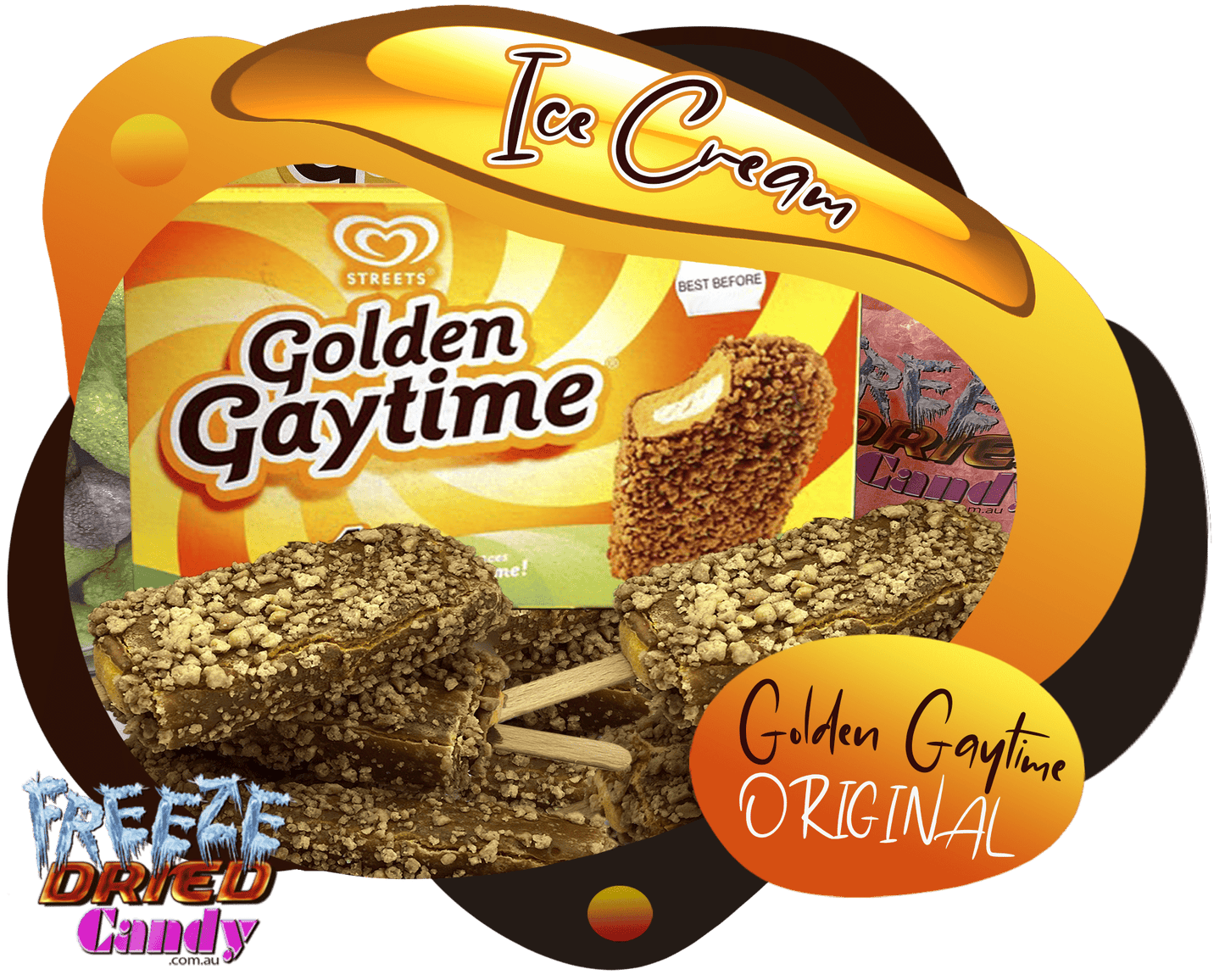 Freeze Dried Golden Gaytime Original - Irresistible Crunchy Delight