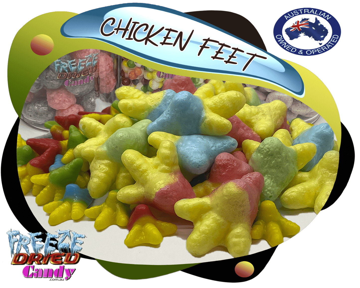 Freeze Dried Chicken Feet - Freeze Dried Candy Lollies Sweets Treats & Icecream
