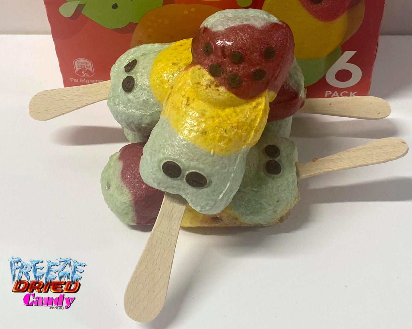 Freeze Dried Frosty Fruits - Sorbet Fruit Stack Ice Block Freeze Dried Candy Lollies Sweets Treats & Ice Creams