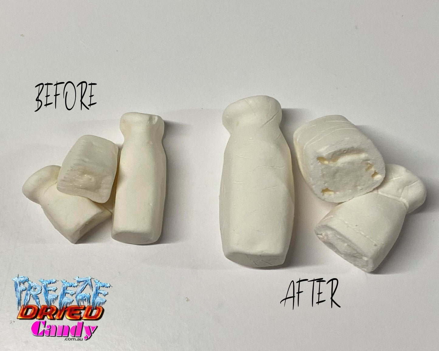 Freeze Dried Milk Bottles- Freeze Dried Candy Lollies Sweets Treats & Ice Creams