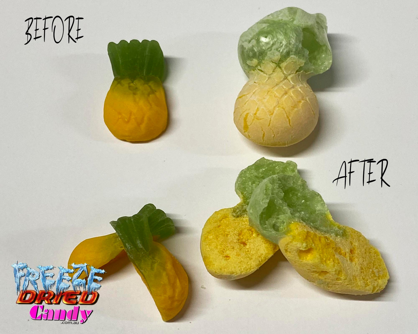 Freeze Dried Pineapples - Allens- Freeze Dried Candy Lollies Sweets Treats & Ice Creams