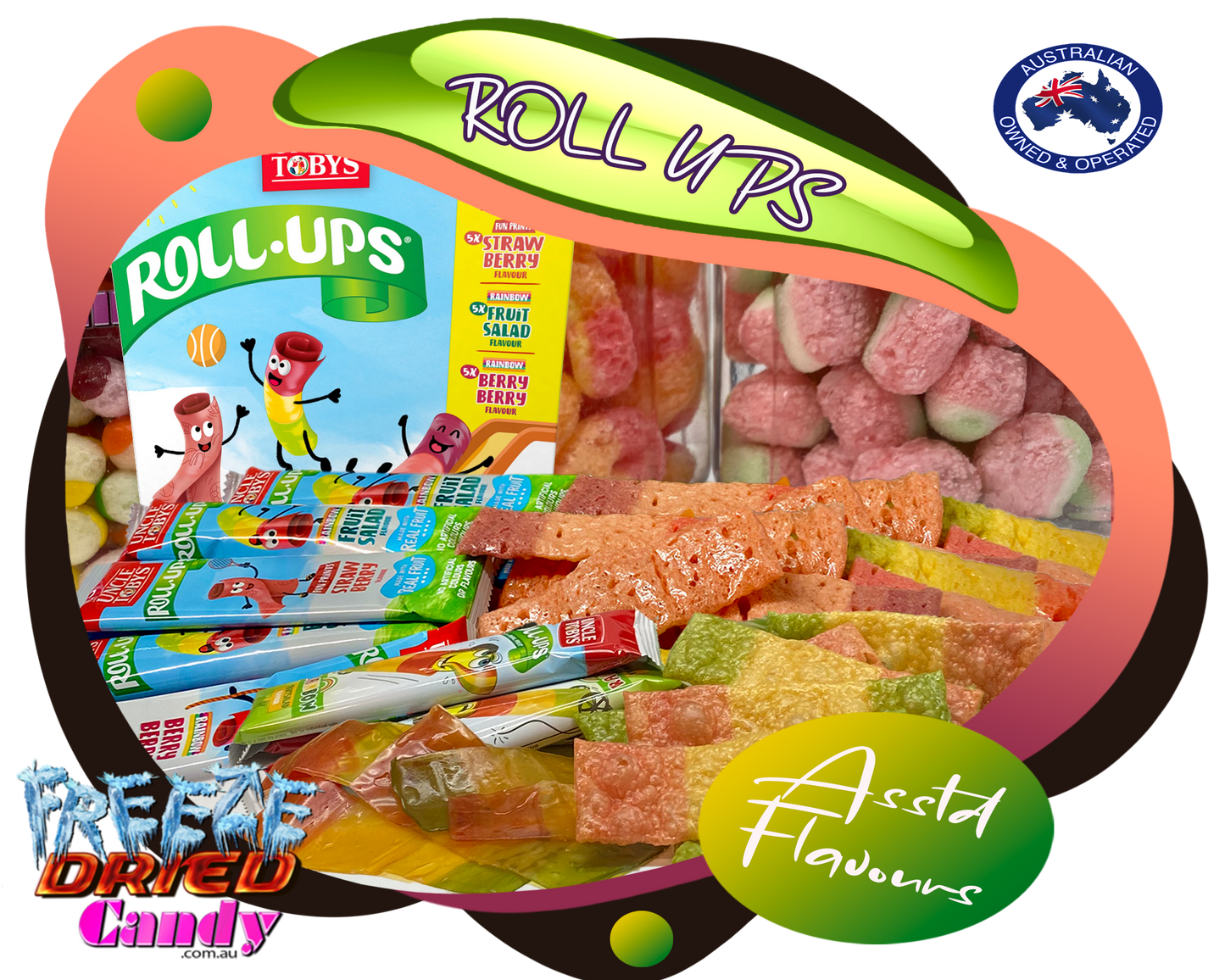 Freeze Dried Roll Ups Freeze Dried Candy Lollies