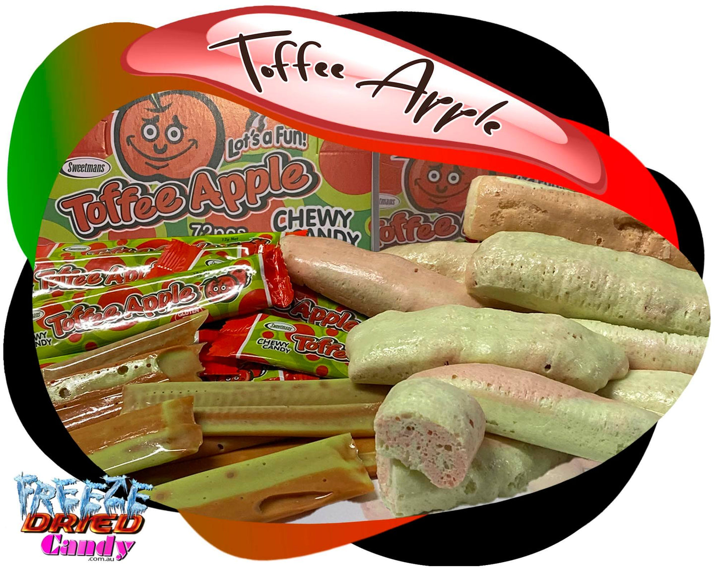 Freeze Dried Toffee Apple Bars- Freeze Dried Candy Lollies Sweets Treats & Ice Creams
