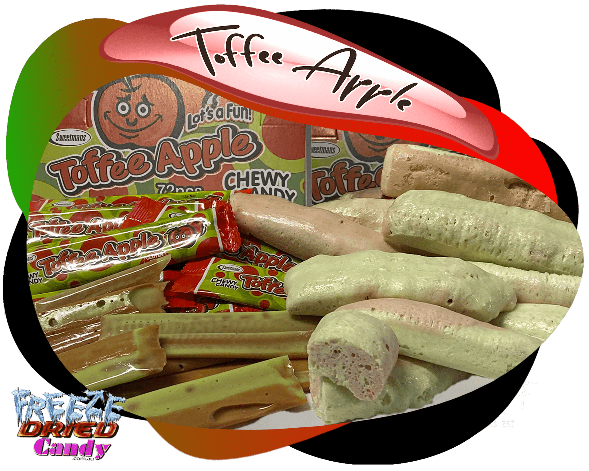 Freeze Dried Toffee Apple Bars- Freeze Dried Candy Lollies Sweets Treats & Ice Creams