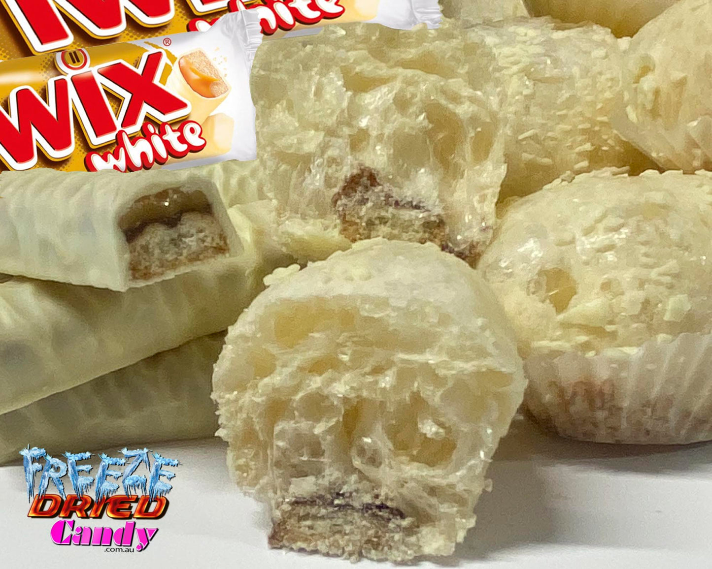 Freeze Dried Twix Bars- White - Freeze Dried Candy Lollies Sweets & Treats