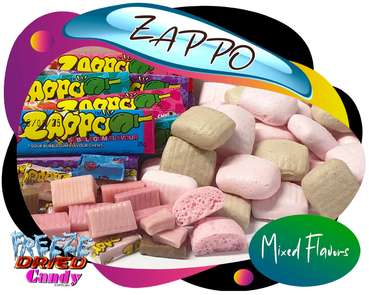 WHOLESALE - Freeze Dried Zappos - Freeze Dried Candy - 5 pack