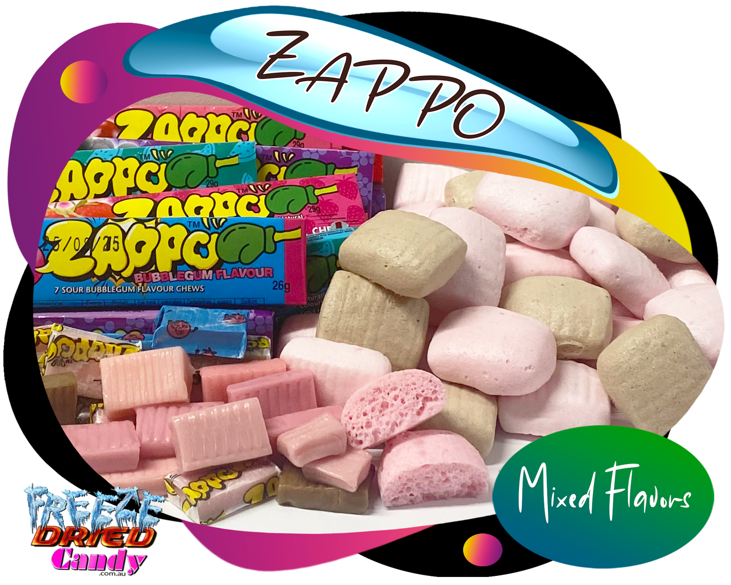 WHOLESALE - Freeze Dried Zappos - Freeze Dried Candy - 5 pack