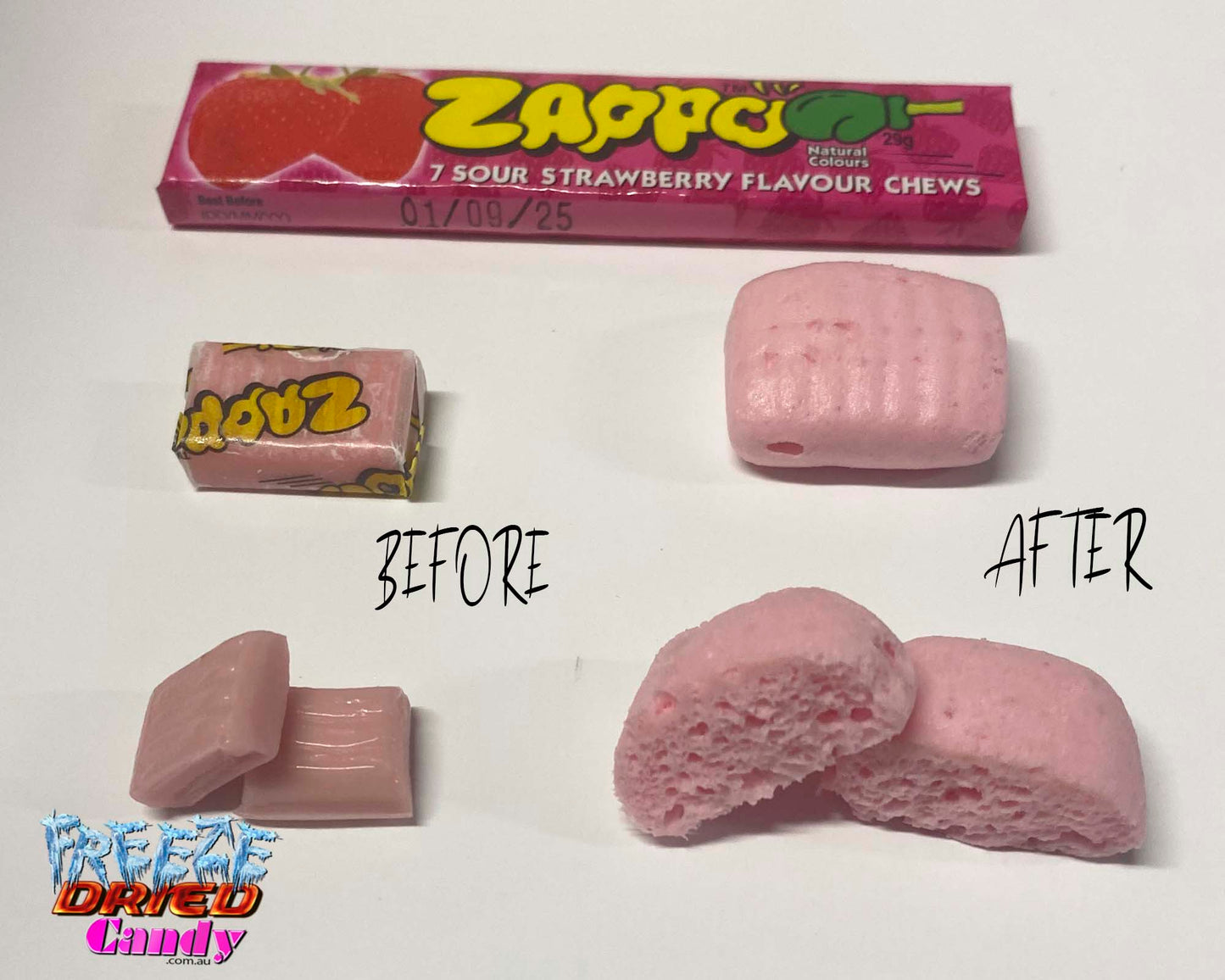 WHOLESALE - Freeze Dried Zappos - Freeze Dried Candy - 5 pack