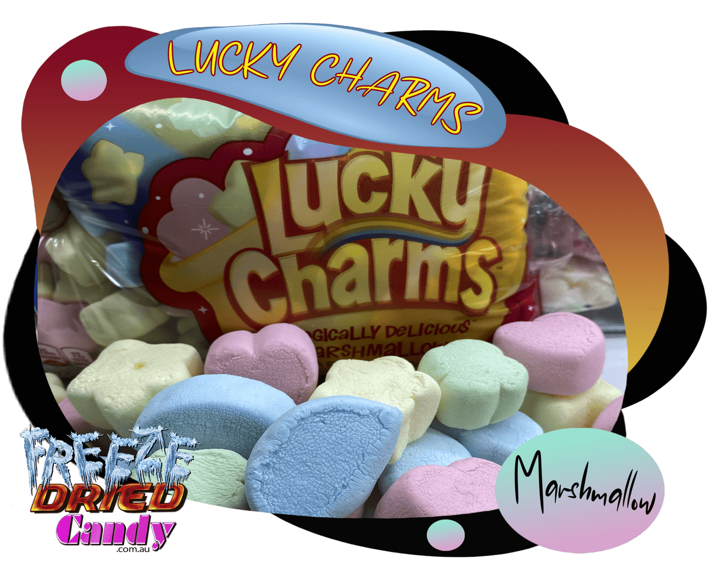 Freeze Dried Lucky Charms Marshmallows - Freeze Dried Candy Lollies Sweets & Treats
