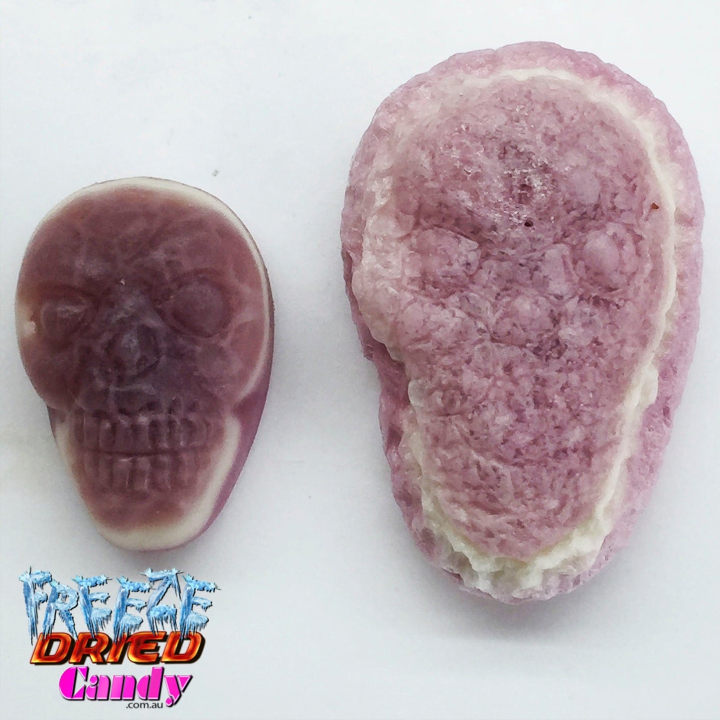 Freeze Dried Skulls Jelly Filled - Grape - GF - Freeze Dried Candy Lollies
