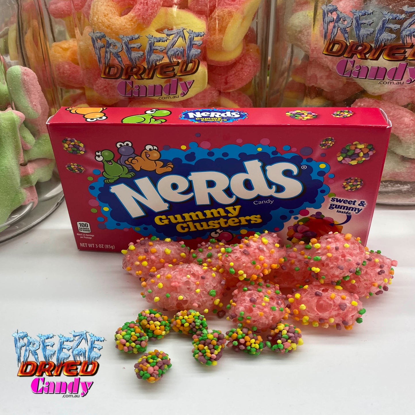 Freeze Dried Nerds Clusters- Freeze Dried Candy Lollies Sweets Treats & Ice Creams