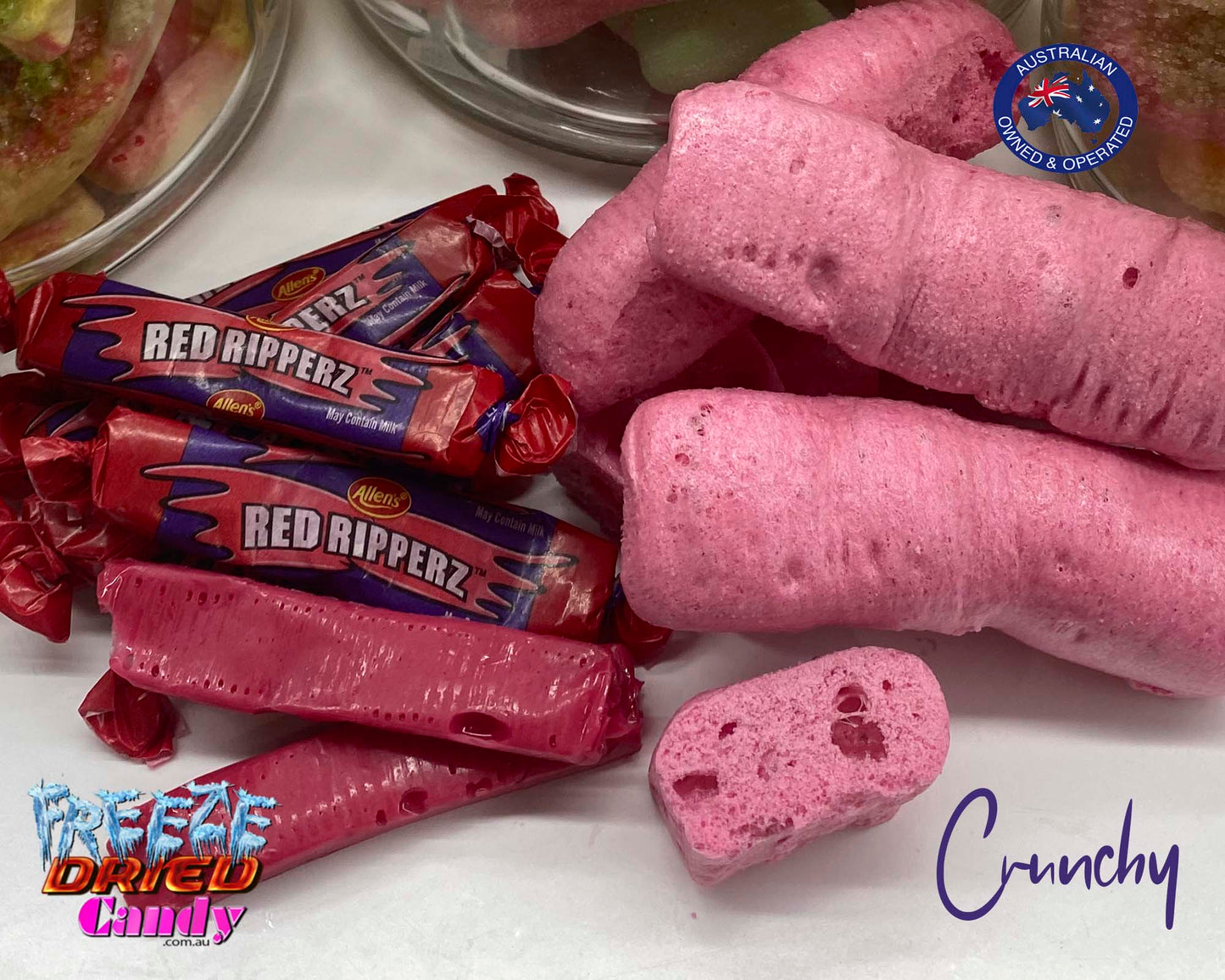 Freeze Dried Red Ripperz - Freeze Dried Candy Lollies Sweets & treats