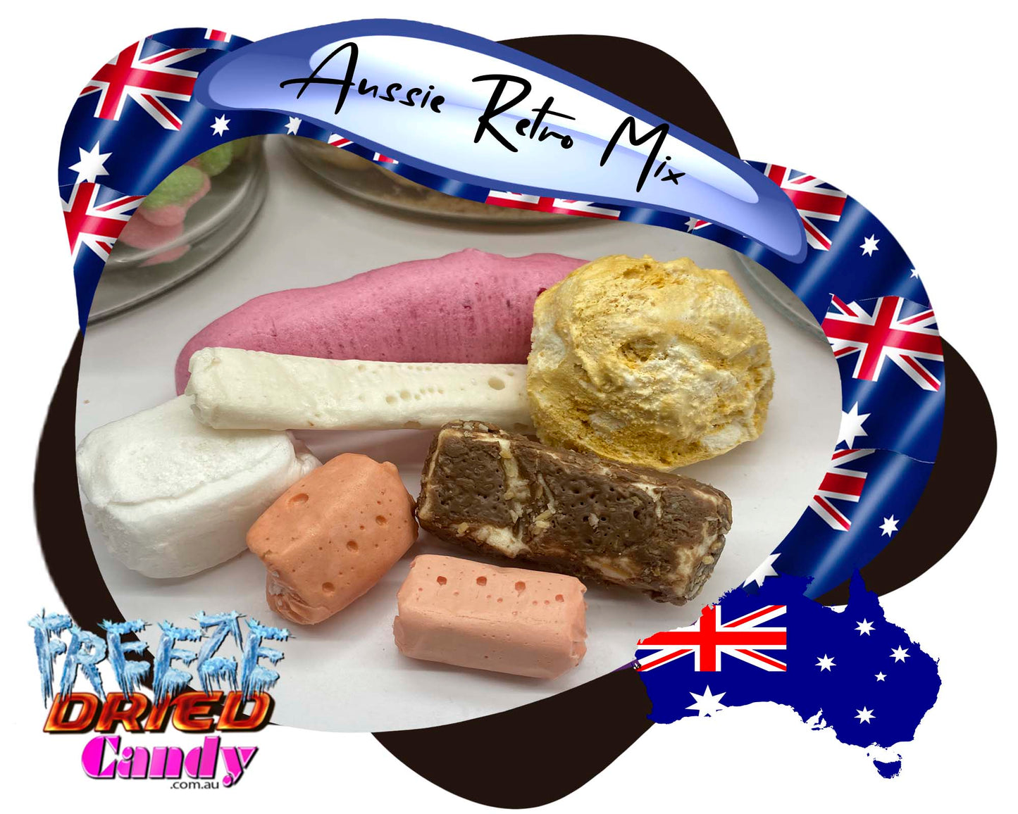 Freeze Dried Aussie Retro Mix Freeze Dried Candy Lollies
