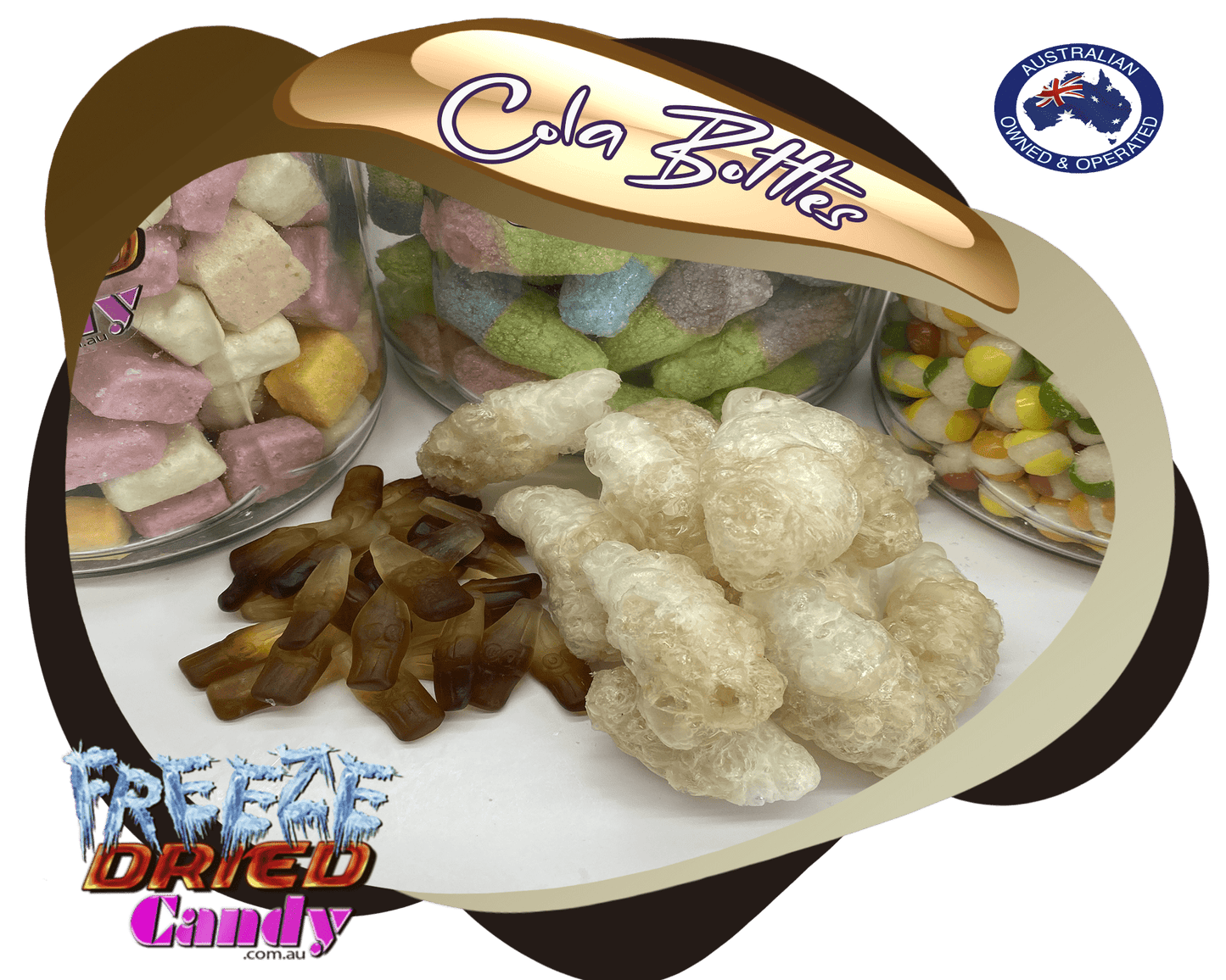 Freeze Dried Cola Coke Bottles - Freeze Dried Candy Lollies