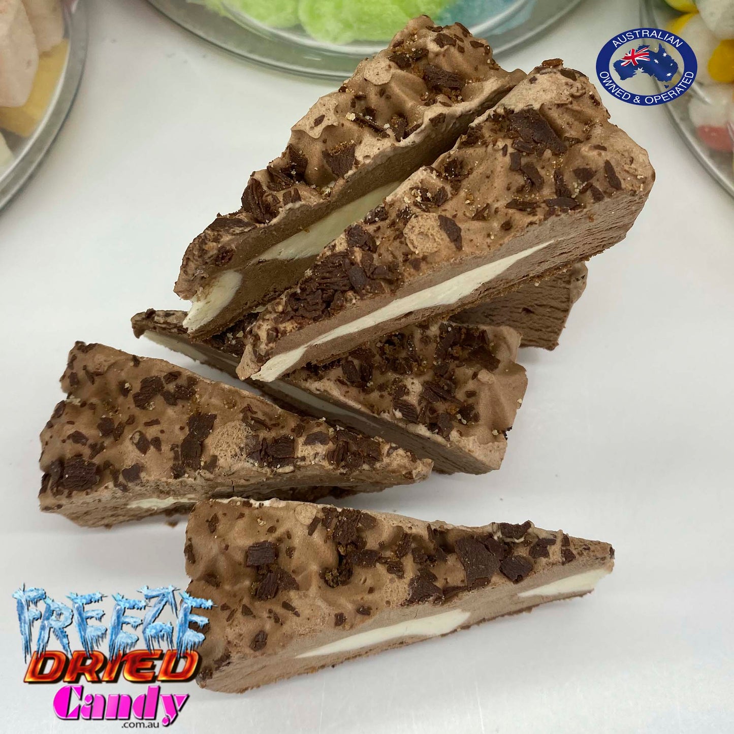 Freeze Dried Cheesecake - Chocolate Bavarian - Freeze Dried Candy Lollies Treats