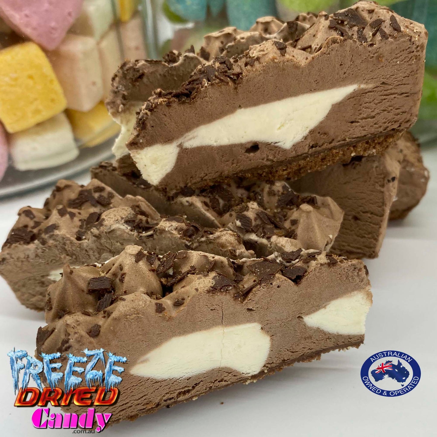 Freeze Dried Cheesecake - Chocolate Bavarian - Freeze Dried Candy Lollies Treats