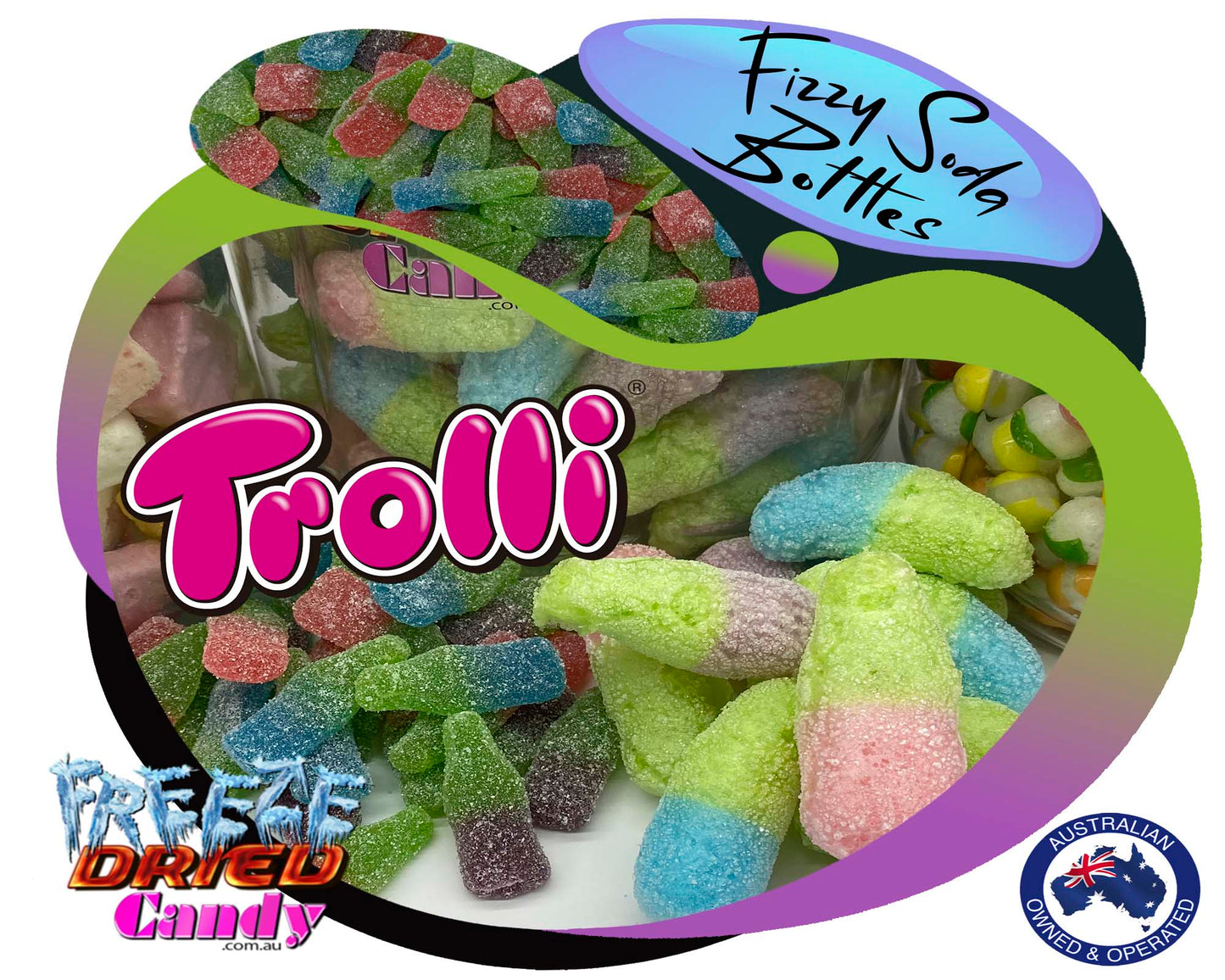 Freeze Dried Fizzy Soda Bottles - Freeze Dried Candy Lollies