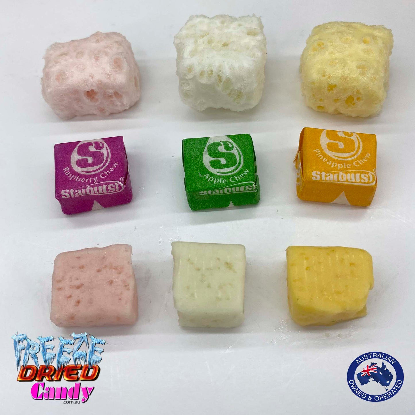 Freeze Dried Starburst Sours - Freeze Dried Candy Lollies