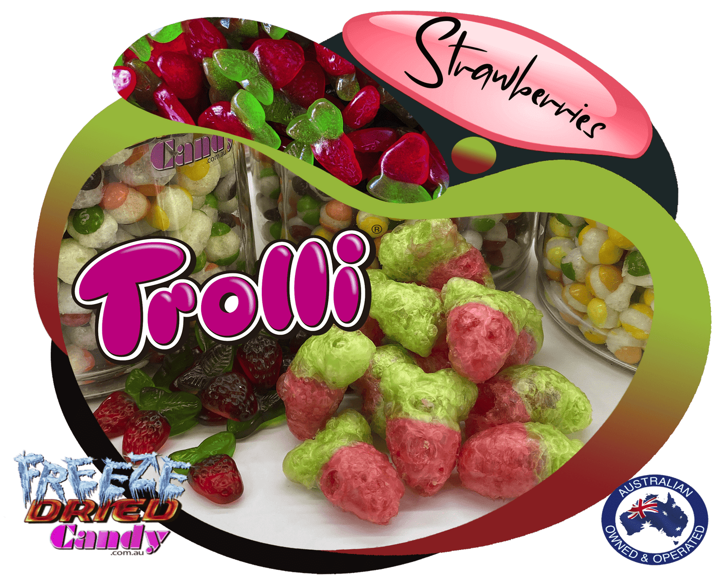 Freeze Dried Strawberries- Freeze Dried Candy Lollies
