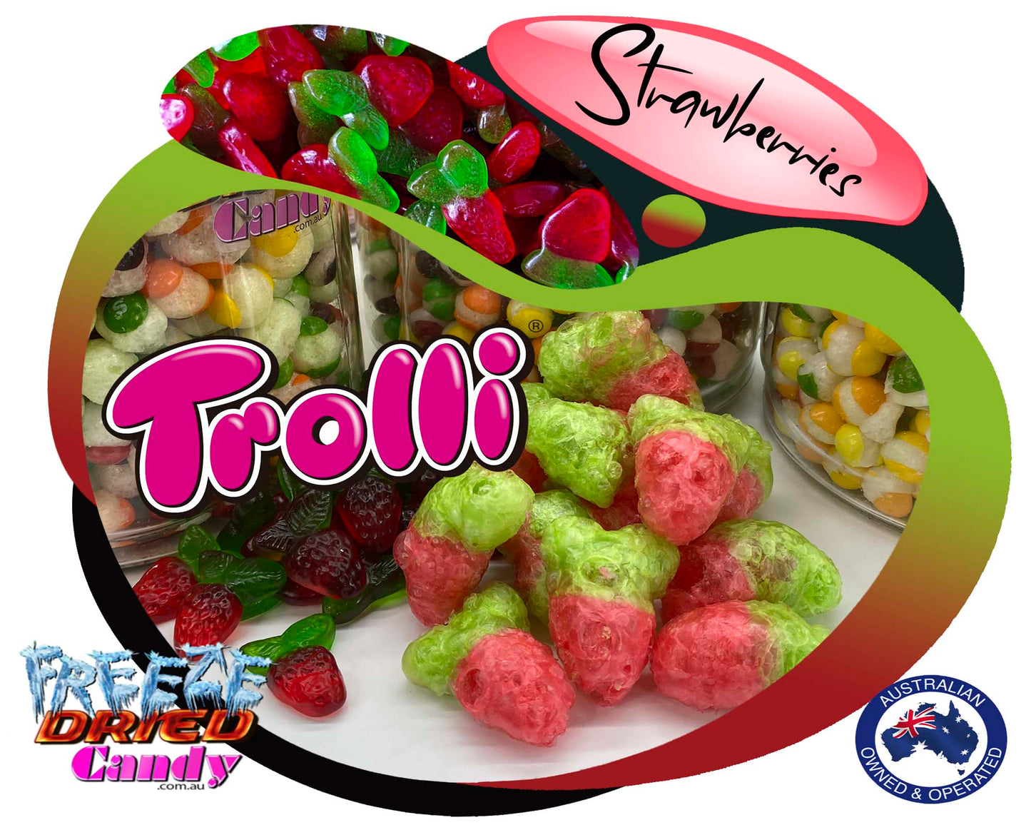Freeze Dried Strawberries- Freeze Dried Candy Lollies