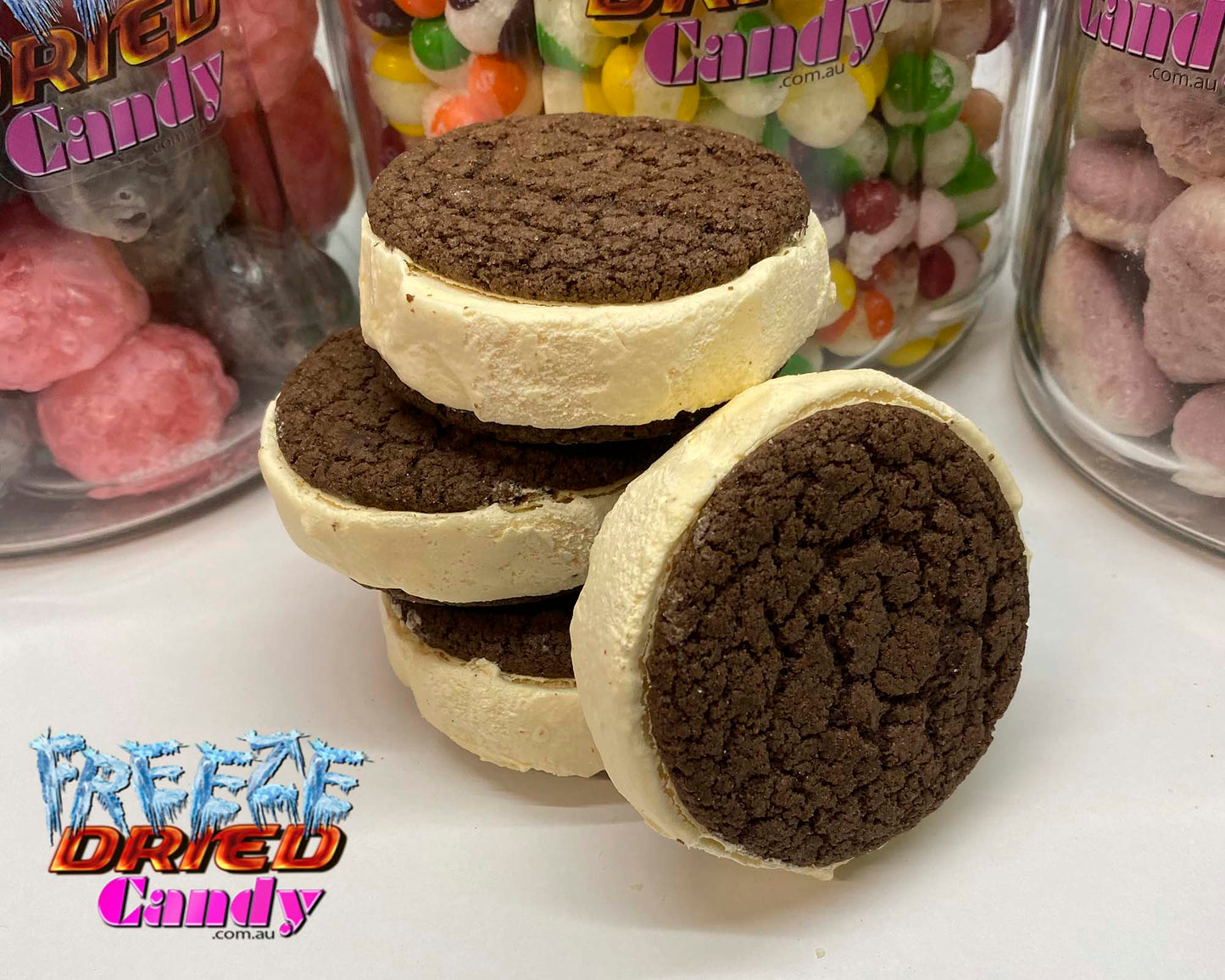 Freeze Dried Ice Cream Sandwich - Vanilla - Freeze Dried Candy Lollies