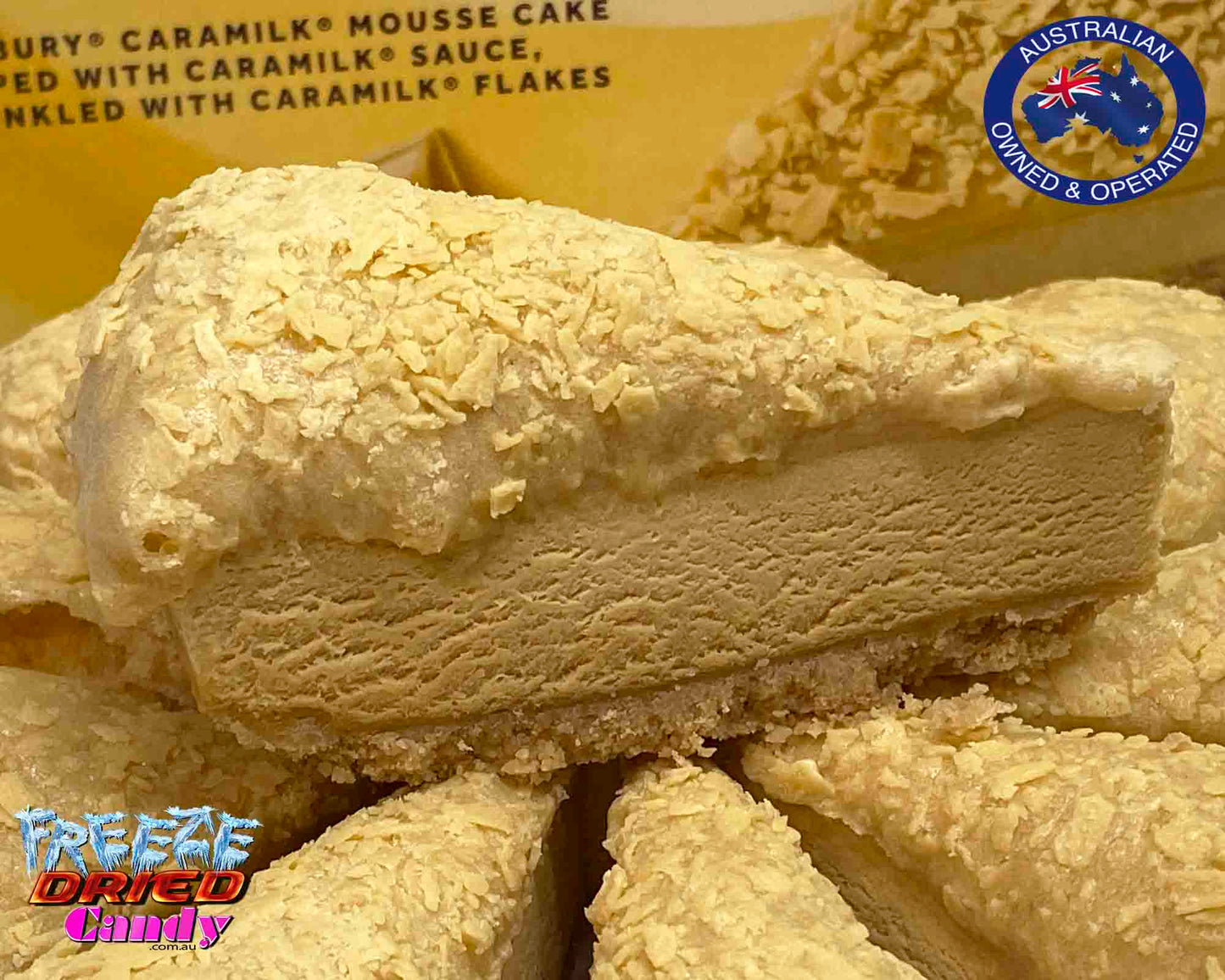 Freeze Dried Caramilk Mousse Cake - Cadbury - Freeze Dried Candy Lollies & Treats