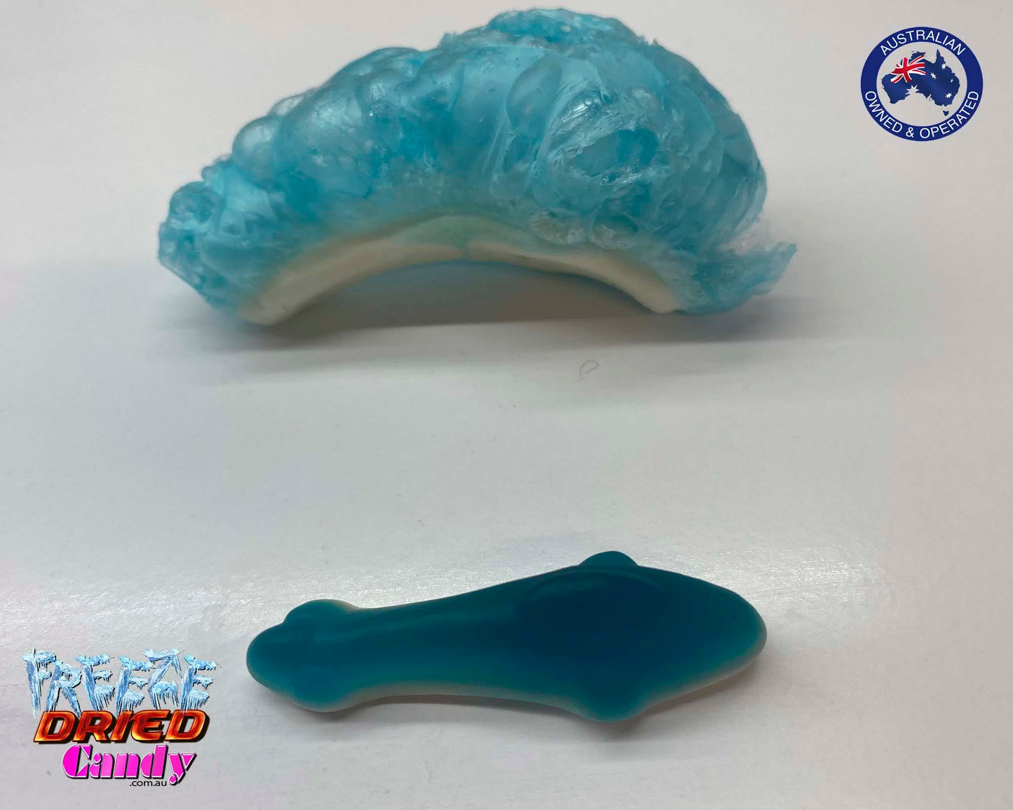 Freeze Dried Gummy Blue Dolphins - Blue Raspberry Delight!