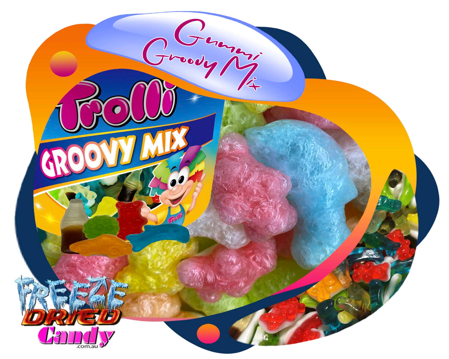 Freeze Dried Gummi Groovy Mix - Experience Delicate Delight in Every Bite