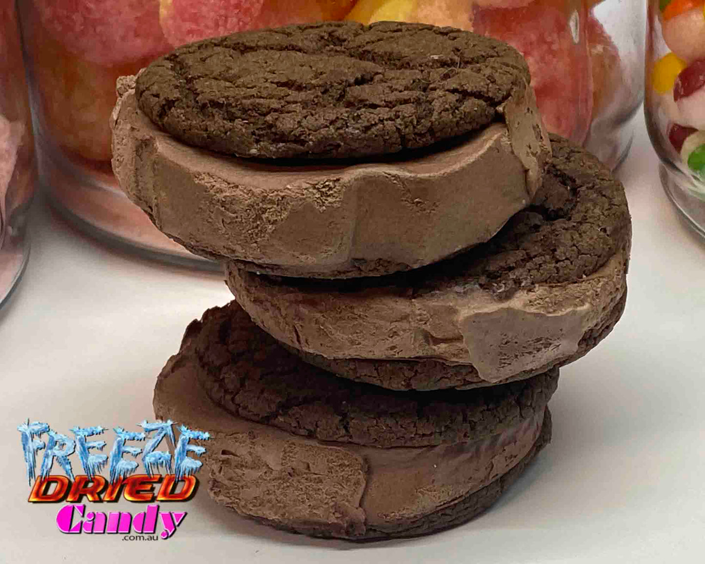 Freeze Dried Ice Cream Sandwich - Chocolate Hazelnut- Freeze Dried Candy Lollies
