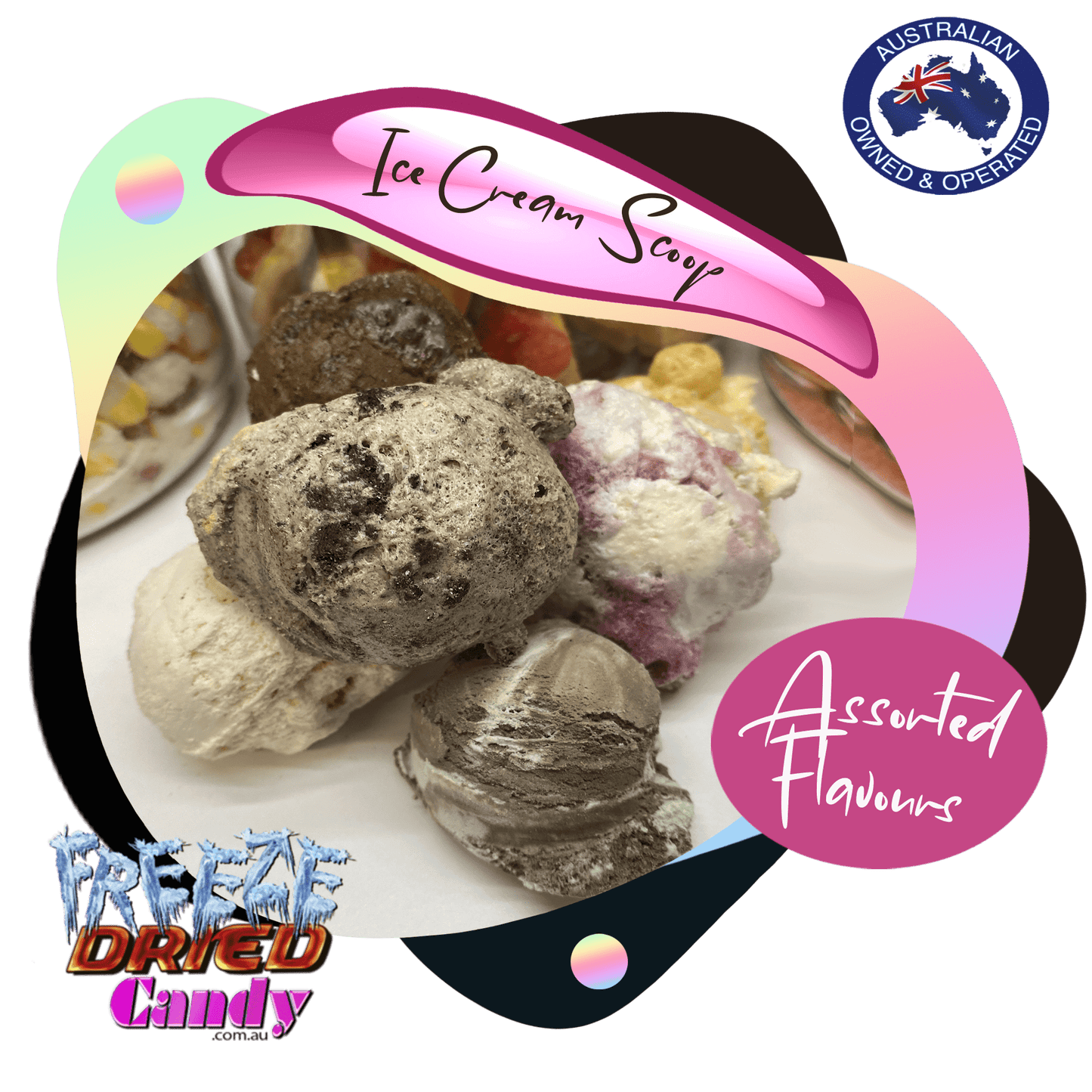 Freeze Dried Ice Cream By The Scoop - Freeze Dried Candy Premium thick gourmet cream ice cream flavors you love, chock full of chunks & swirls. Take out ice cream has never been easier! A scrumptious way to enjoy ice cream any where at any time. Its ready-to-eat, crispy, light, and extremely tasty, simply melts on your tongue giving a full mouth flavour experience.