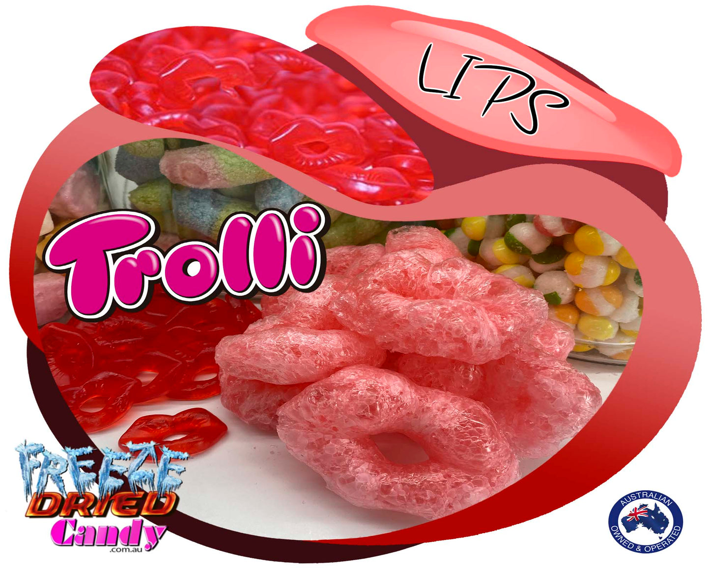 Freeze Dried Lips - Freeze Dried Candy Lollies