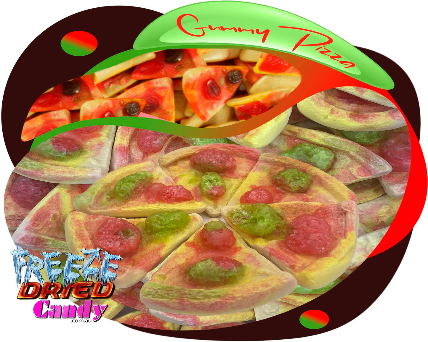 Freeze Dried Pizza - GF - Freeze Dried Candy Lollies