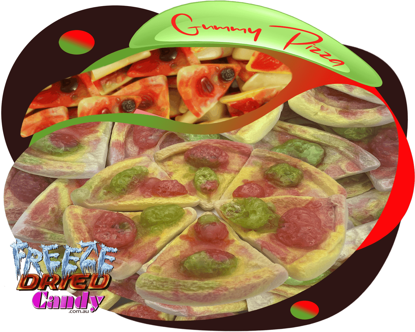 Freeze Dried Pizza - GF - Freeze Dried Candy Lollies