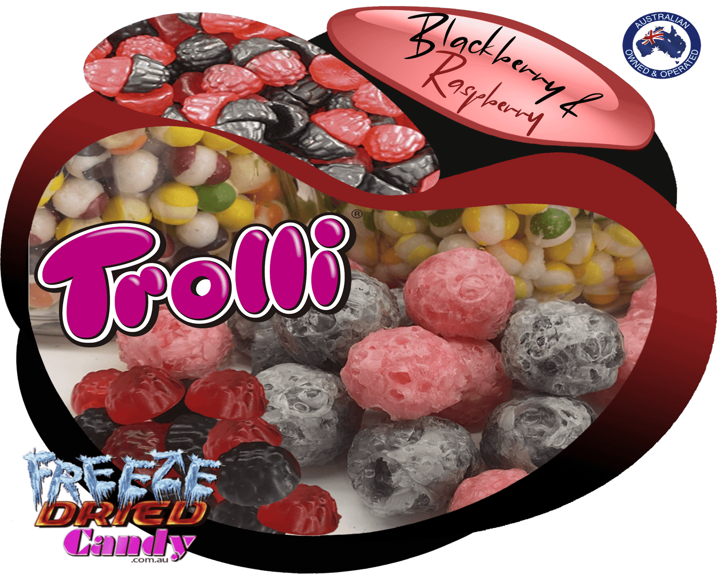 Freeze Dried Raspberries Blackberries Freeze Dried Candy Lollies Sweets Treats Ice Cream