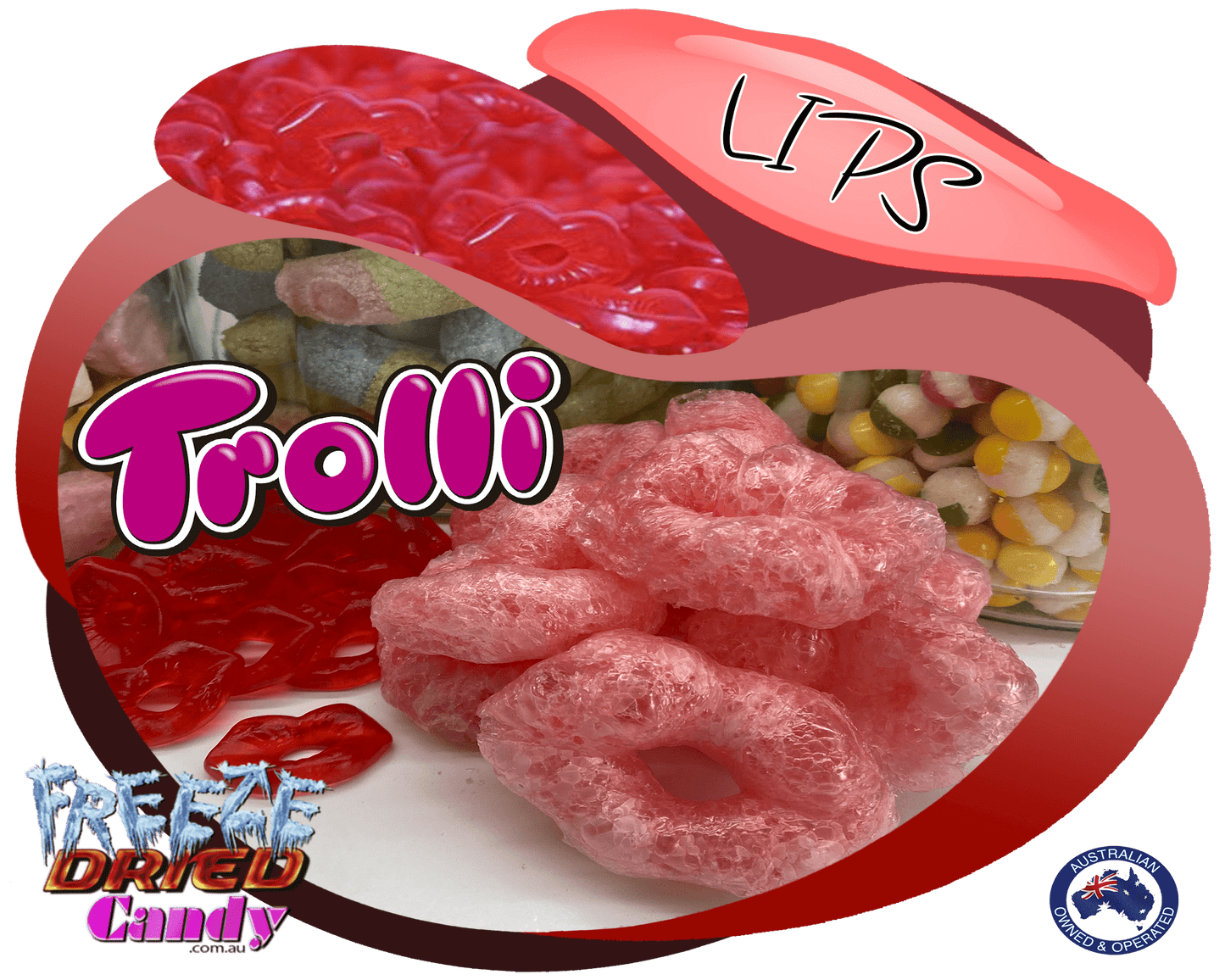 Freeze Dried Lips - Freeze Dried Candy Lollies