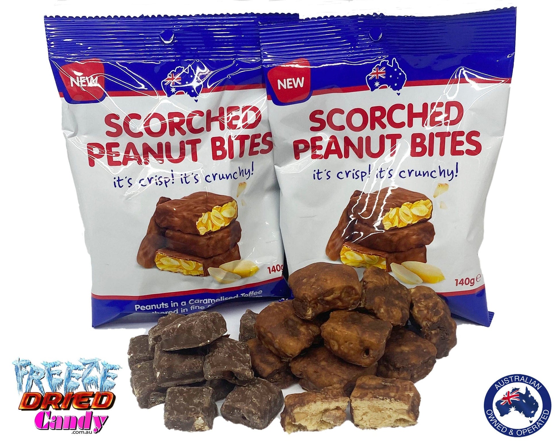 Freeze Dried Scorched Peanut Bites Freeze Dried Candy Lollies Sweets Ice Cream Treats