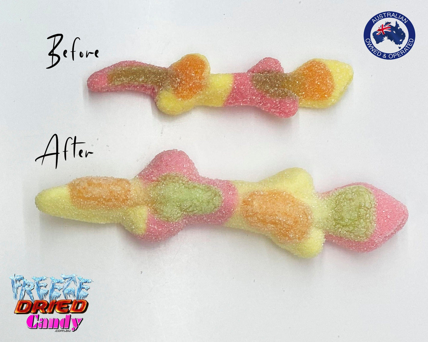 Freeze Dried Sour Lizards | Freeze Dried Candy Lollies Sweets Ice Cream Treats