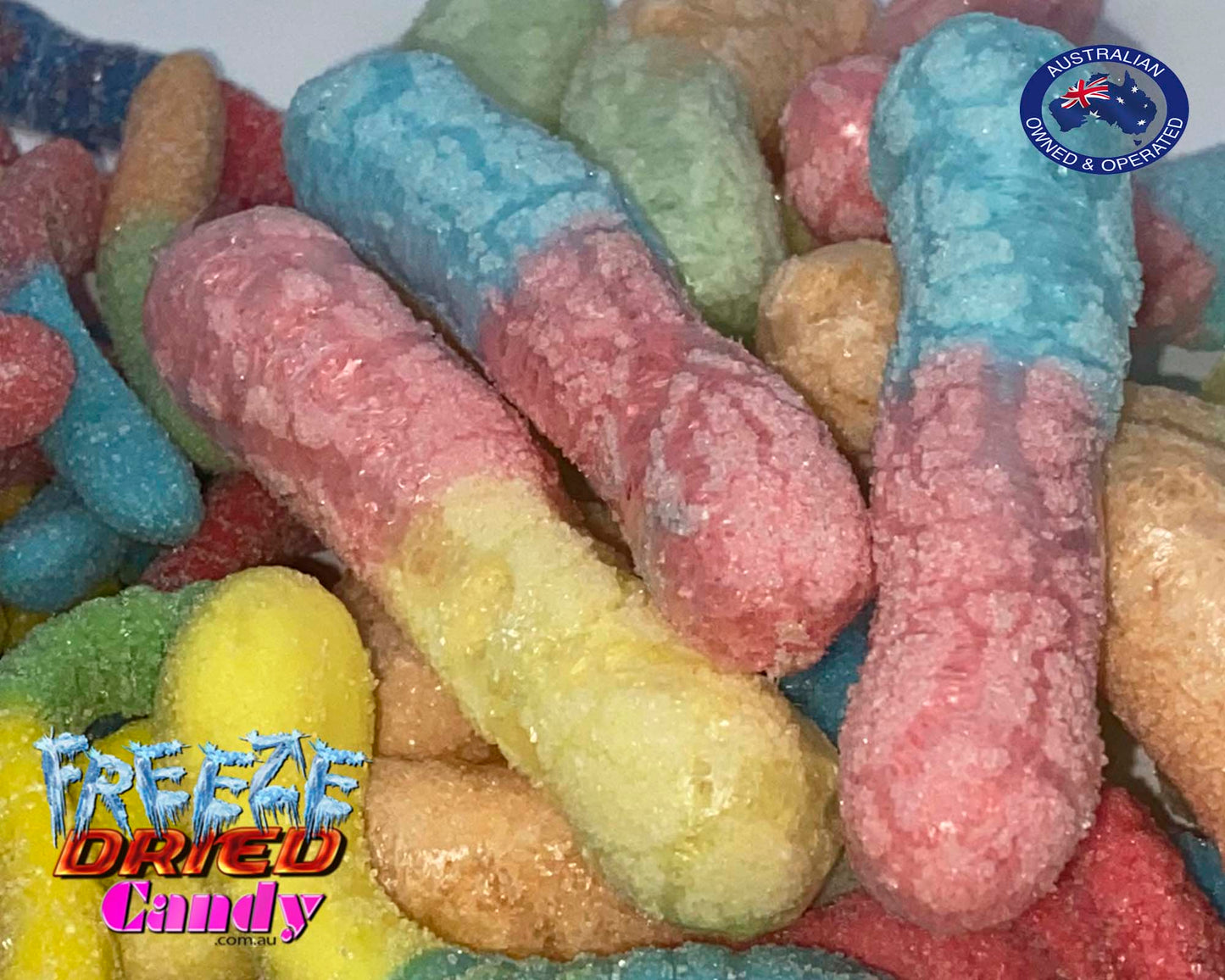 Freeze Dried Sour Worms - Freeze Dried Candy Lollies Sweets Treats & Ice Creams