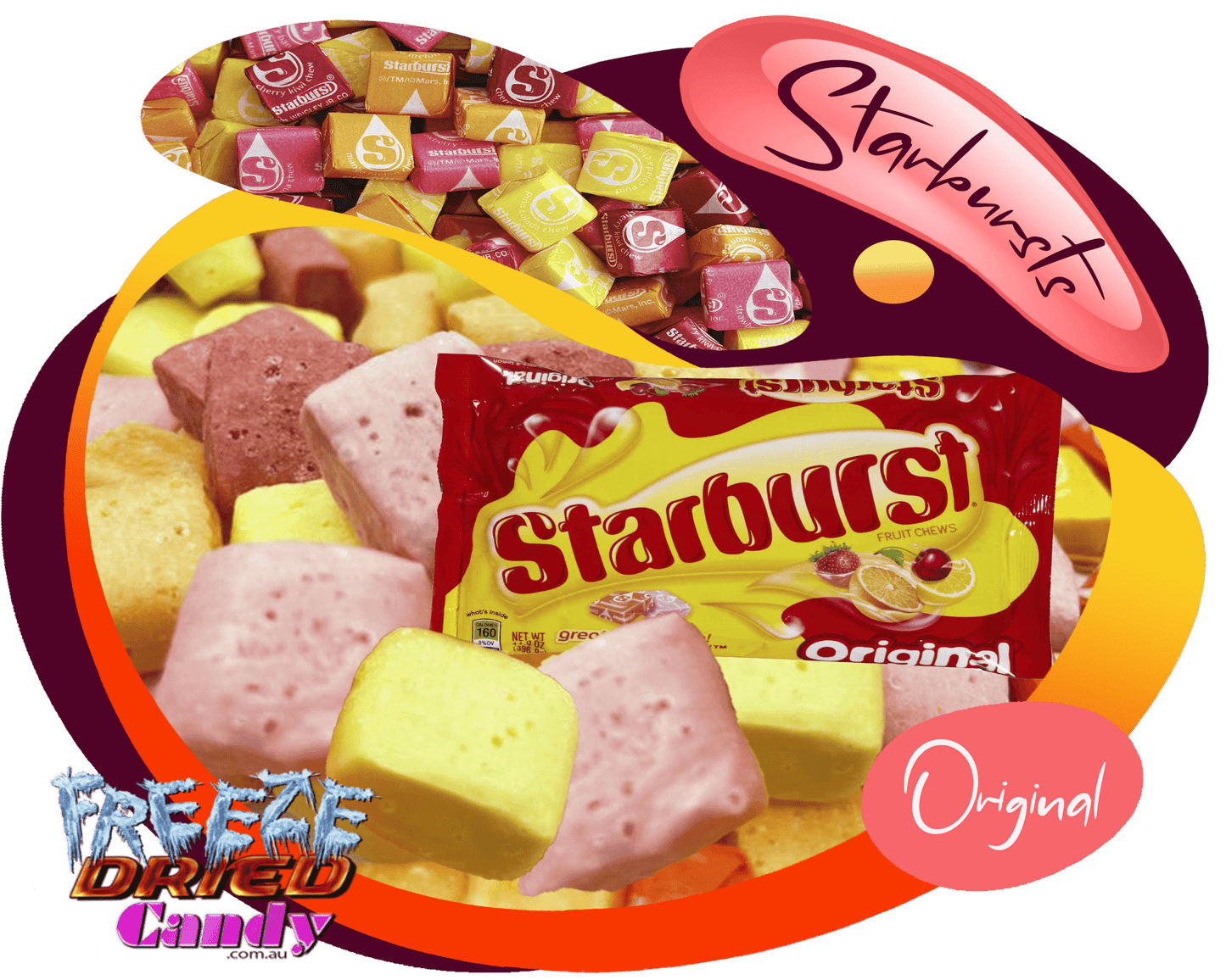 Freeze Dried Starburst - Original - Freeze Dried Candy Lollies