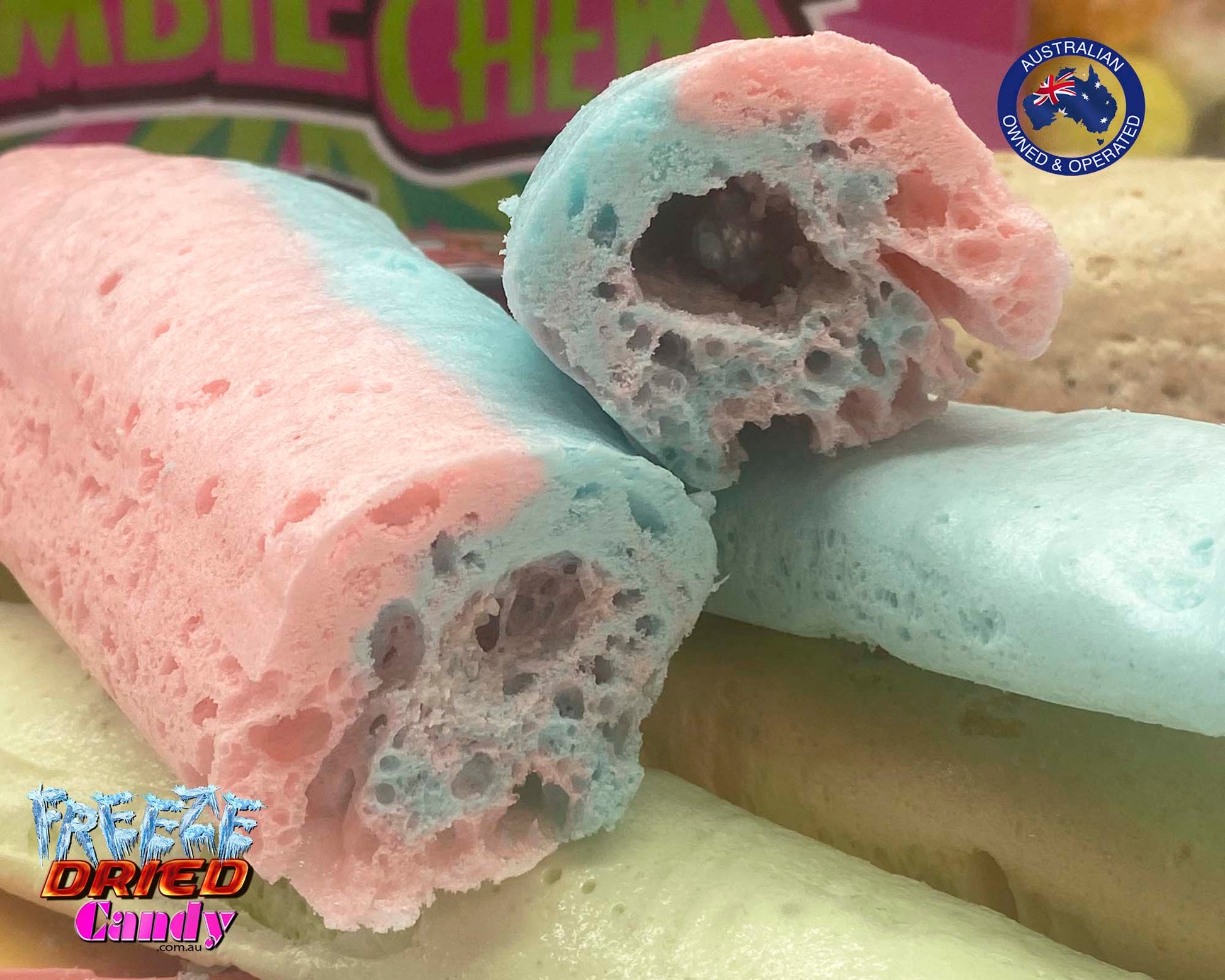 Freeze Dried Zombie Chews -Freeze Dried Candy Lollies, Sweets, Ice Cream & Treats