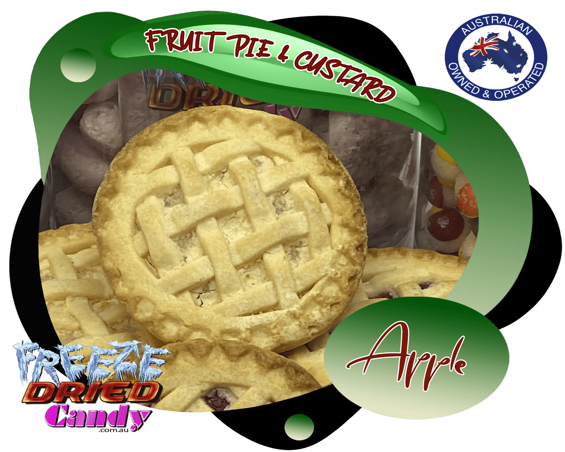Freeze Dried Fruit Pie & Custard - Apple & Blackberry - Ready-to-Eat Decadence