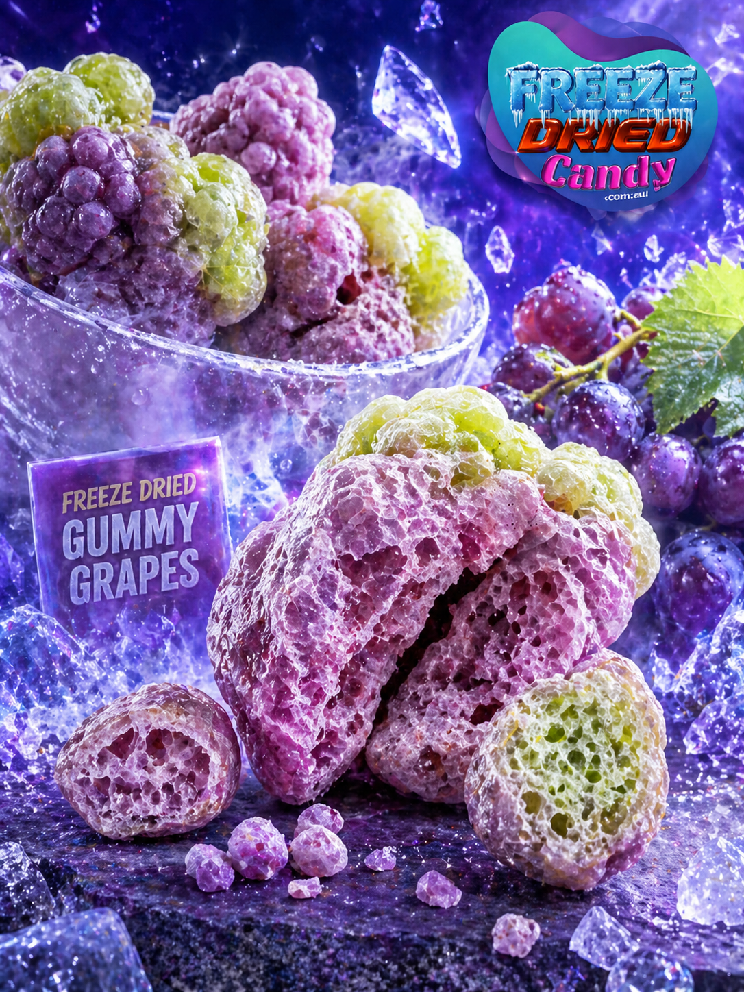 Freeze Dried Candy - Bunch of Grapes