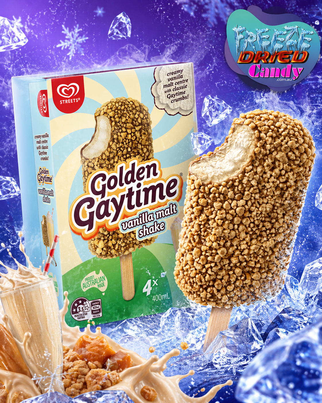 Freeze Dried Gaytime Vanilla Malt! - ICE CREAM