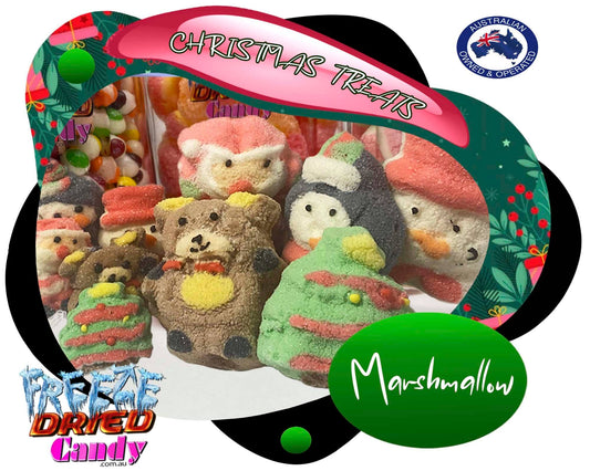 Freeze Dried Candy  - Christmas Marshmallow Treats -  Lollies Sweets