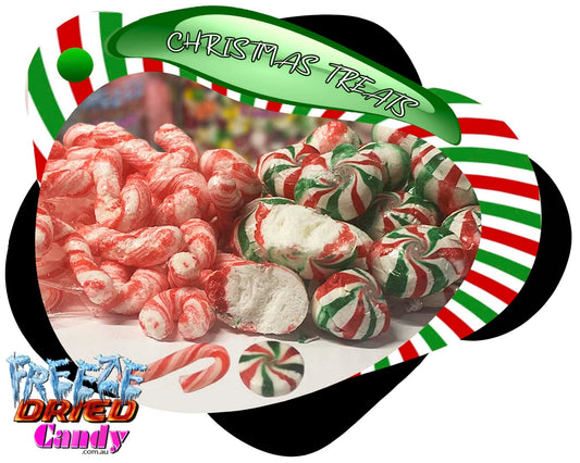 Freeze Dried Candy - Christmas- Candy Cane & Mint Swirls Mix 