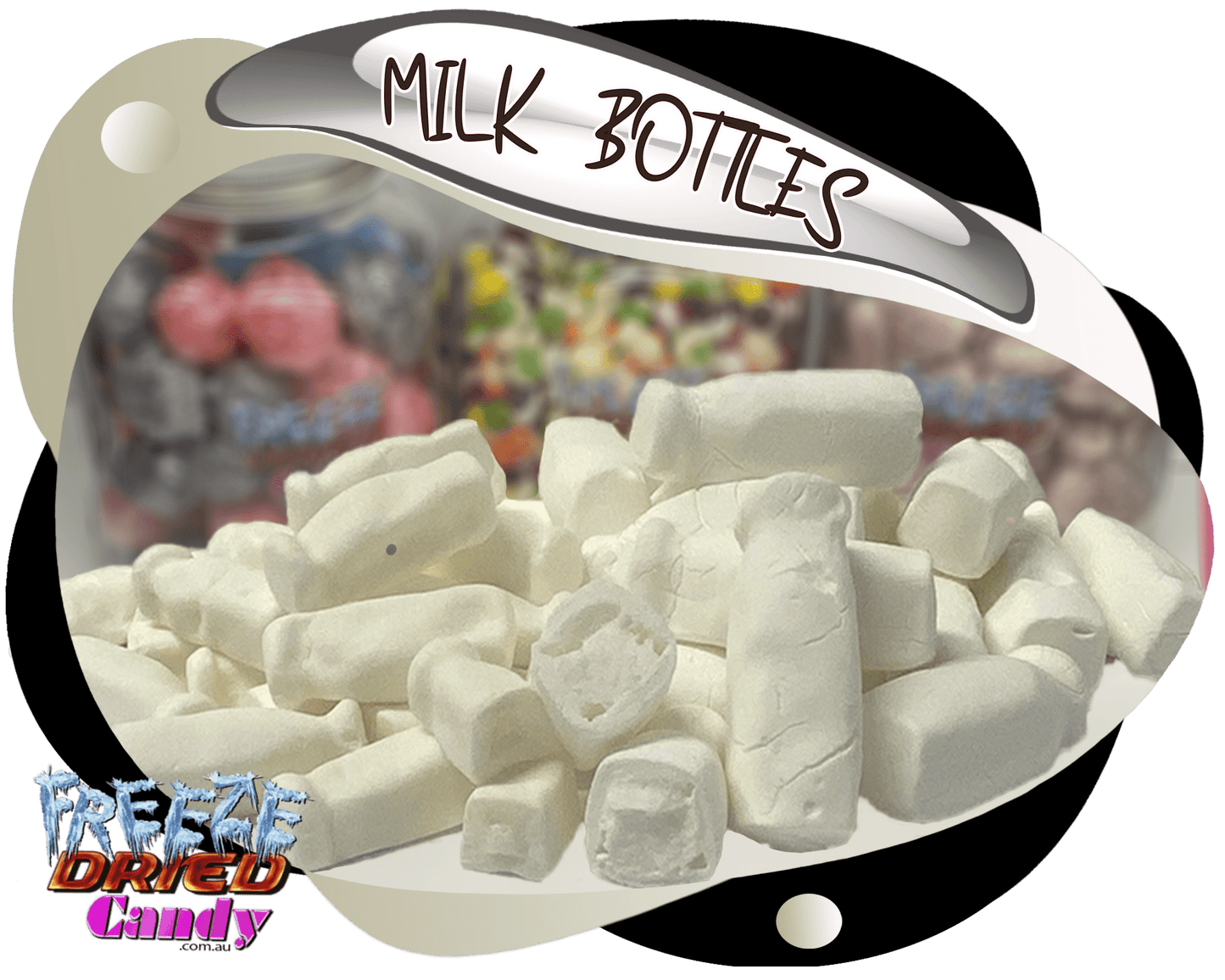 Freeze Dried Milk Bottles- Freeze Dried Candy Lollies Sweets Treats & Ice Creams