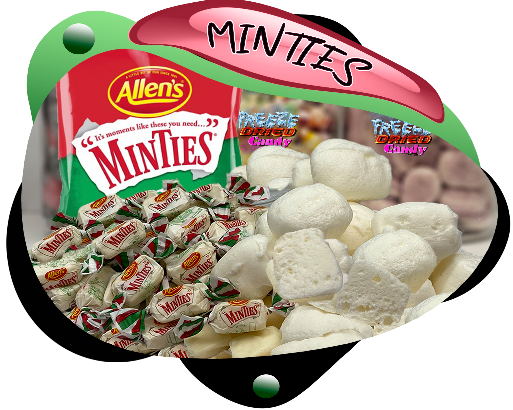 Freeze Dried Minties - Freeze Dried Candy Lollies Sweets & Treats