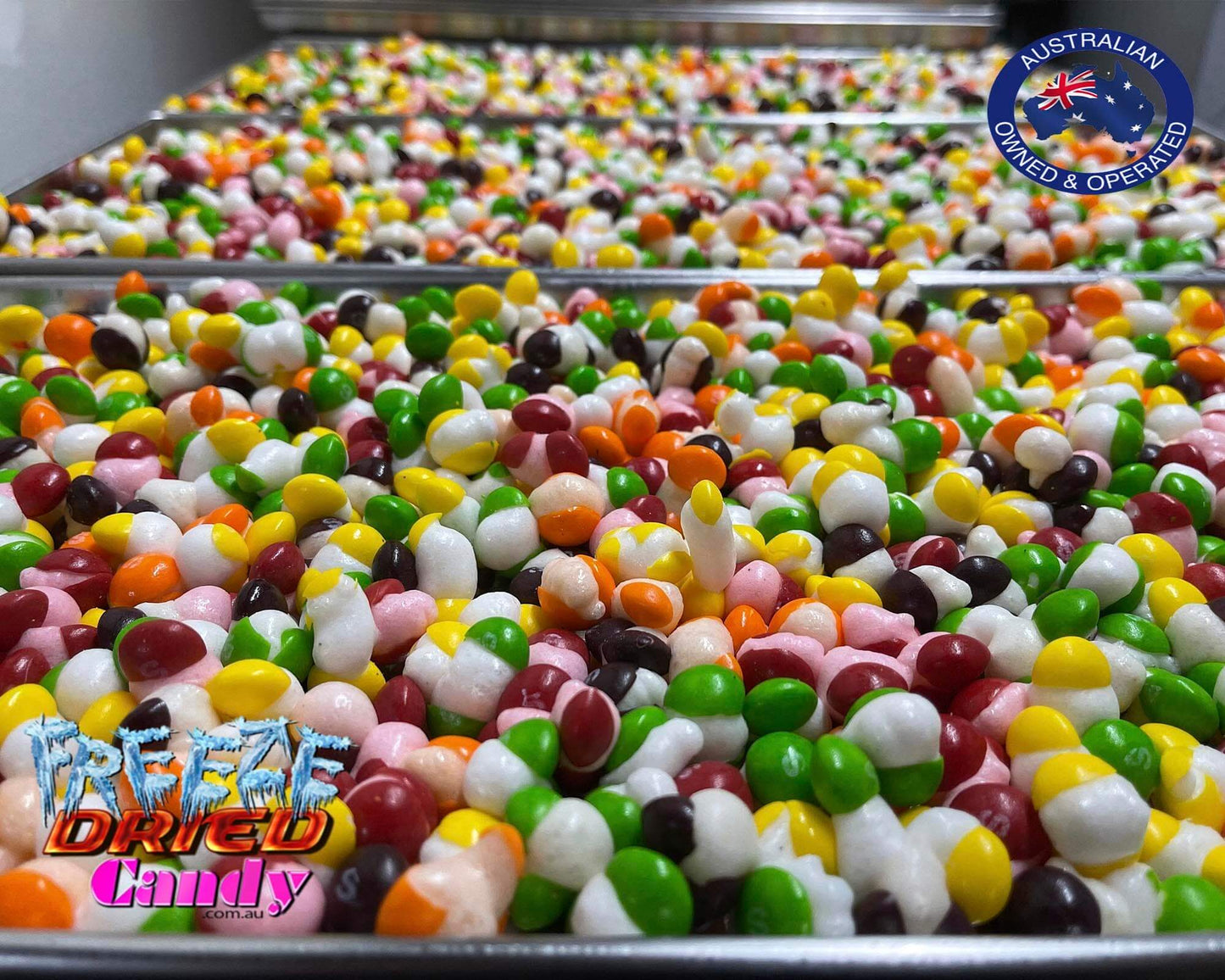 Freeze Dried Skittles - Original - Freeze Dried Candy Why chew when you can crunch. These Freeze-Dried Skittles are highly addicting. The flavor really pops.  Now you can Crunch the Rainbow!