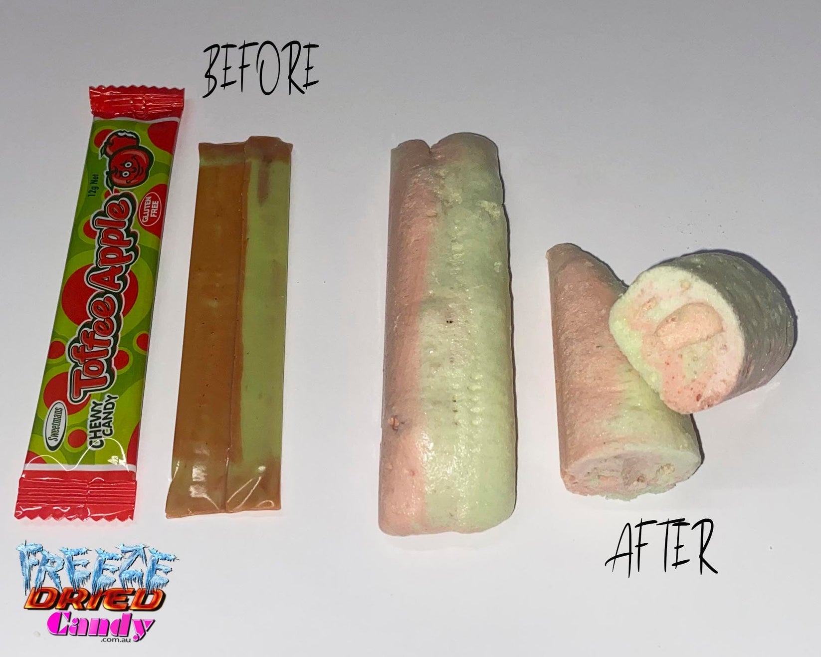 Freeze Dried Toffee Apple Bars 6.95 Freeze Dried Candy Lollies